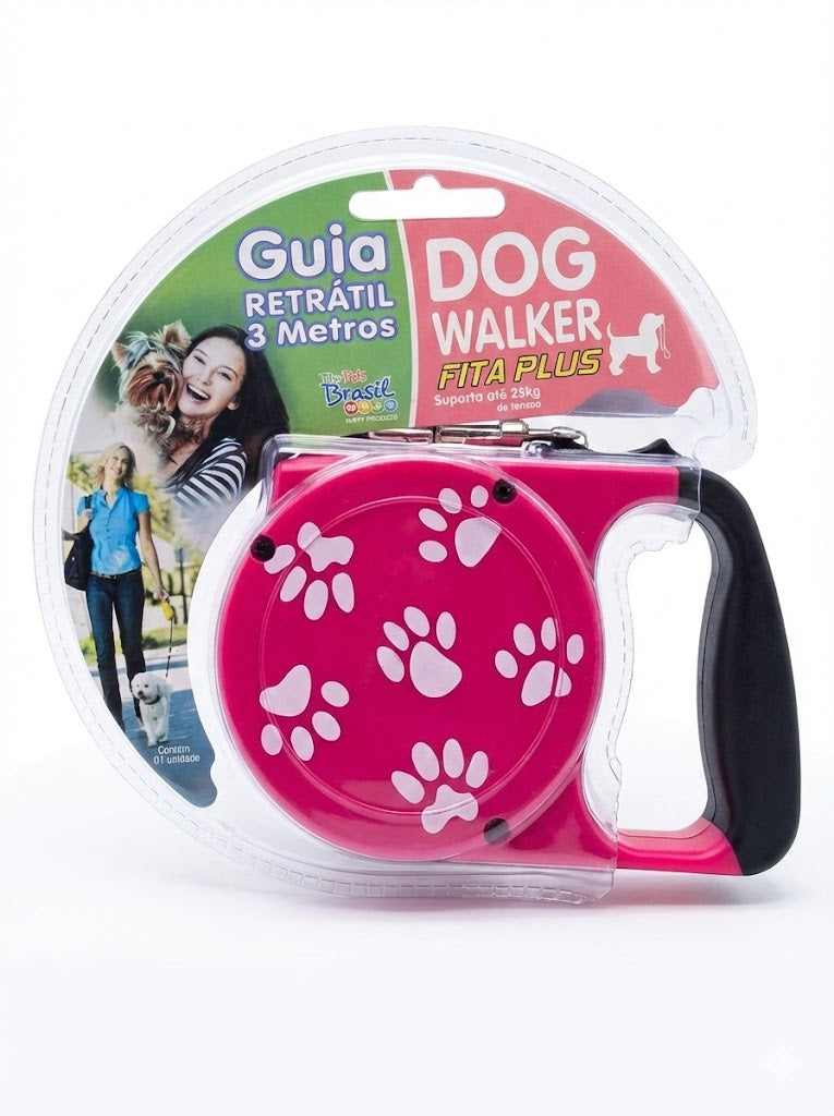 Guia Retrátil 3 m - Cães até 25kg