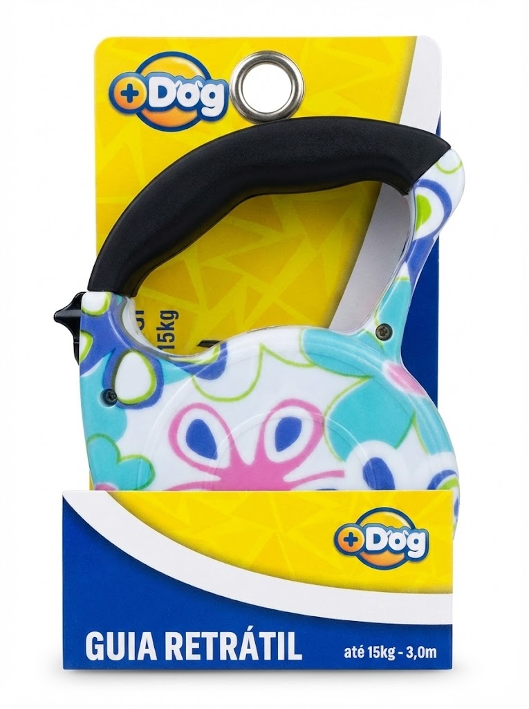 Guia Retrátil 3m - Cães até 15kg
